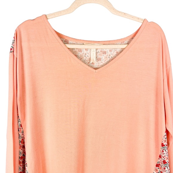 Matilda Jane Sing it Out Floral Print Casual Top Size Small Ruffle Hem Pink - Picture 4 of 10